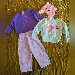 Toddler Vintage Winter Outfit Crewneck Bundle